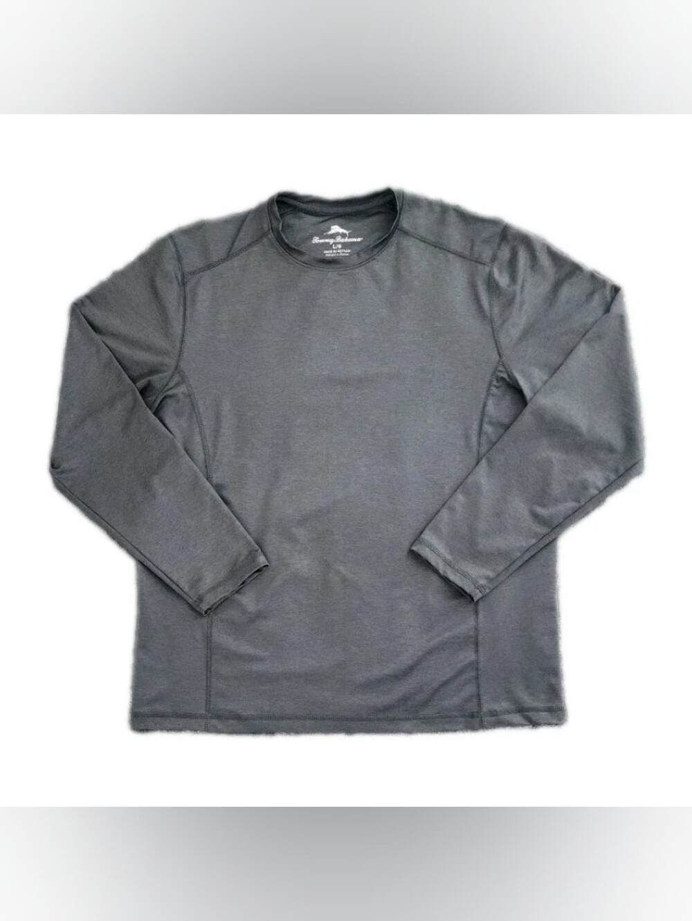 Tommy Bahama Men Long Sleeve Performance Tee Gray Large